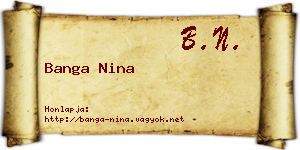 Banga Nina névjegykártya